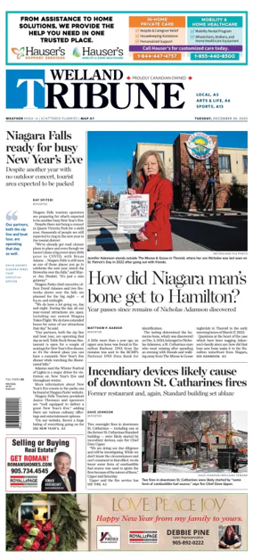 Cover of The Welland Tribune