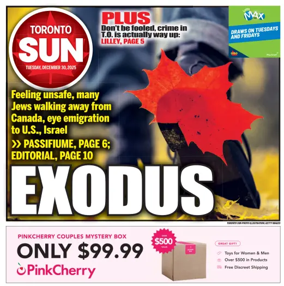 Cover of Toronto Sun