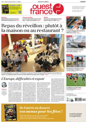 Cover of Ouest France (Lorient)