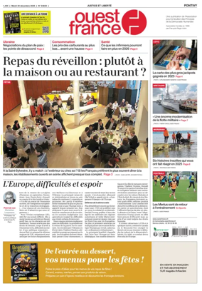 Cover of Ouest France (Pontivy)