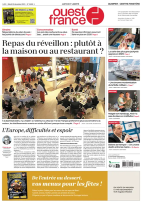 Cover of Ouest France (Quimper)