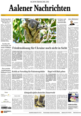 Cover of Aalener Nachrichten