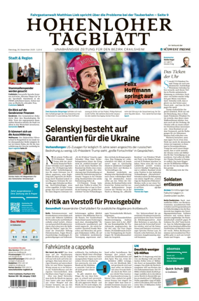 Cover of Hohenloher Tagblatt