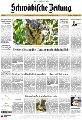 Cover of Schwabische Zeitung (Bad Saulgau)