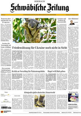 Cover of Schwabische Zeitung (Biberach)