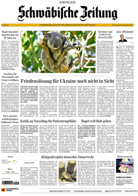 Cover of Schwabische Zeitung (Ehingen)