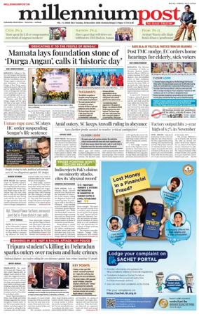 Cover of Millennium Post (Kolkata)