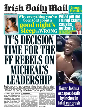 Cover of Irish Daily Mail