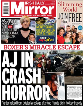 Cover of Irish Daily Mirror