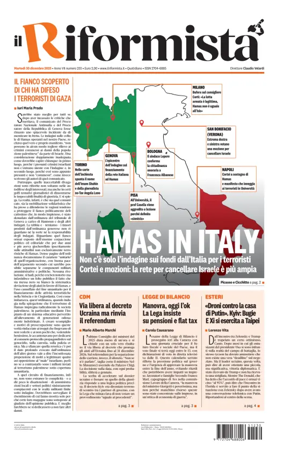 Cover of Il Riformista (Italy)