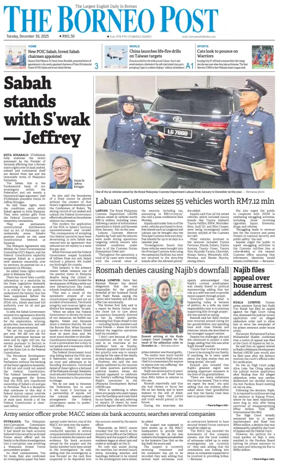 Cover of The Borneo Post (Sabah)