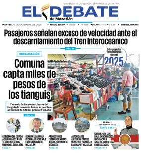 Cover of El Debate de Mazatlan