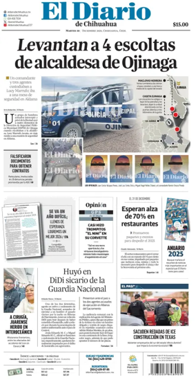 Cover of El Diario de Chihuahua