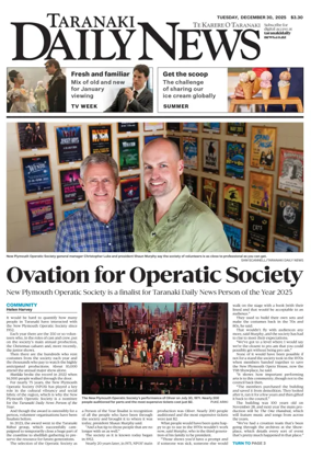 Cover of Taranaki Daily News