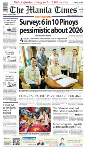 Cover of Manila Times