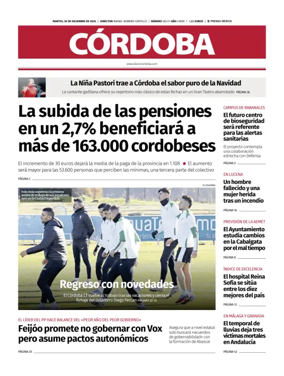 Cover of Diario Córdoba