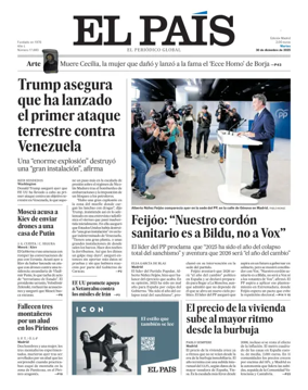 Cover of El Pais