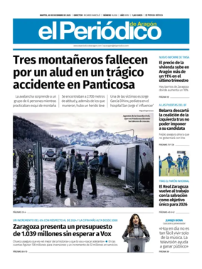 Cover of El Periodico Aragon