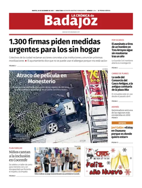 Cover of La Cronica de Badajoz BE