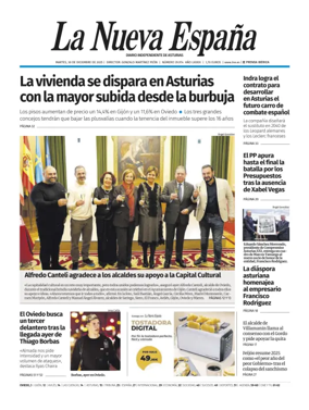Cover of La Nueva España (Oviedo)