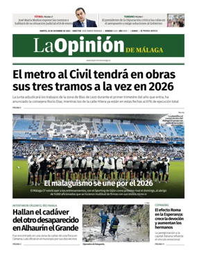 Cover of La Opinión de Málaga