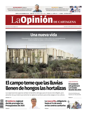 Cover of La Opinion de Murcia (Cartagena)