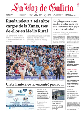 Cover of La Voz de Galicia (Lugo)