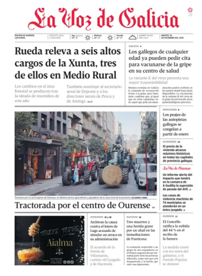 Cover of La Voz de Galicia (Ourense)