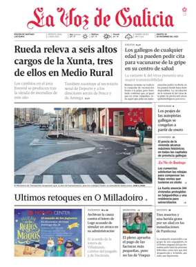 Cover of La Voz de Galicia (Santiago)