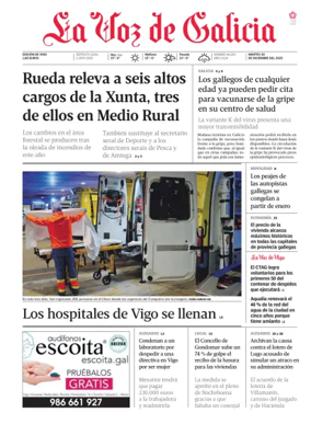 Cover of La Voz de Galicia (Vigo)