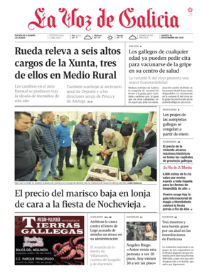 Cover of La Voz de Galicia (Viveiro)