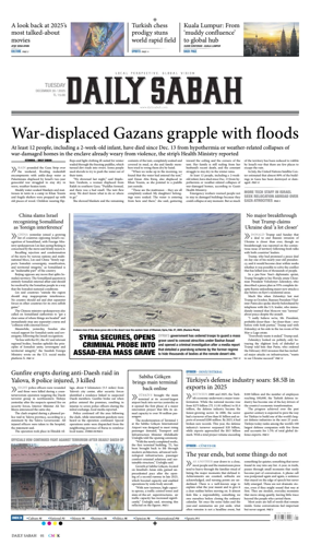 Cover of Daily Sabah (Turkey)