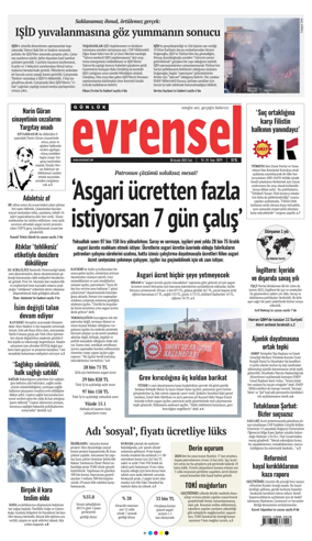 Cover of Evrensel Gazetesi