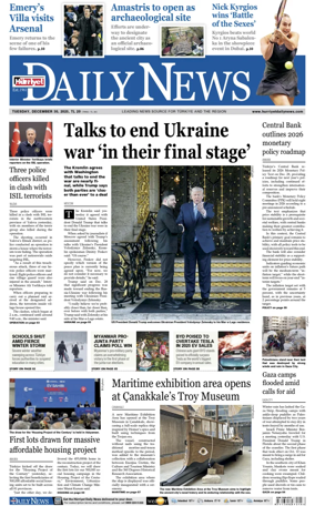 Cover of Hurriyet Daily News & Economic Review