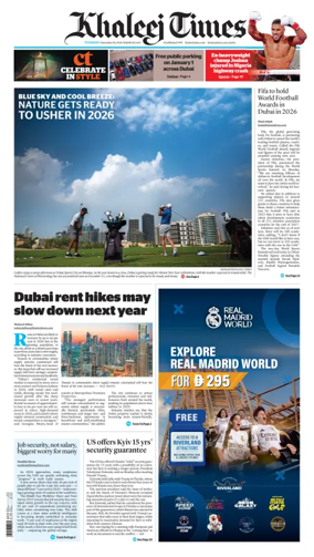 Cover of Khaleej Times