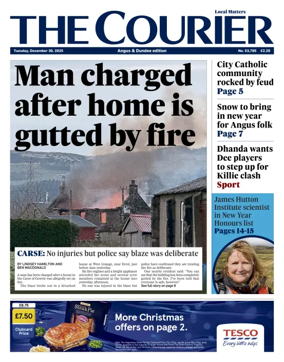 Cover of The Courier & Advertiser (Angus and Dundee)