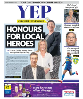 Cover of Yorkshire Evening Post