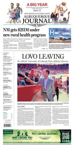 Cover of Albuquerque Journal