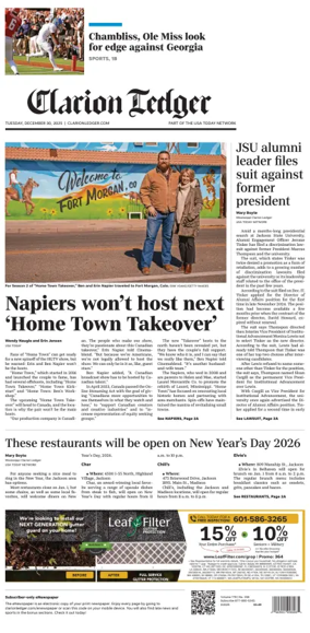 Cover of Clarion Ledger