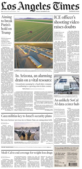 Cover of Los Angeles Times