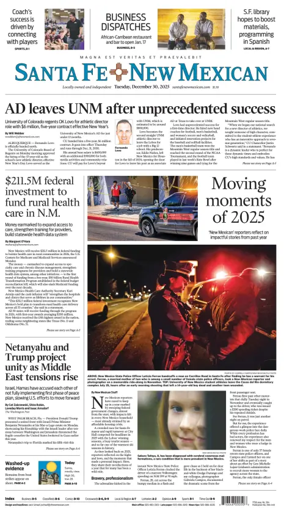 Cover of Santa Fe New Mexican