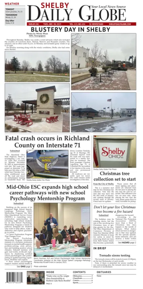 Cover of Shelby Daily Globe