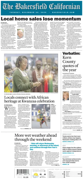 Cover of The Bakersfield Californian