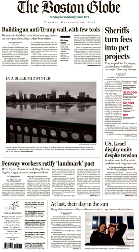 Cover of The Boston Globe