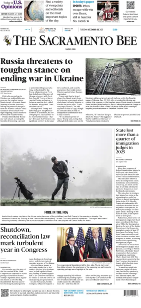 Cover of The Sacramento Bee