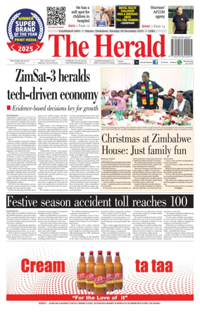 Cover of The Herald (Zimbabwe)