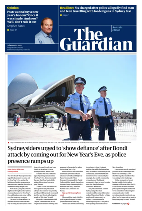Cover of The Guardian Australia