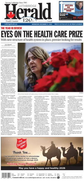 Cover of Lethbridge Herald