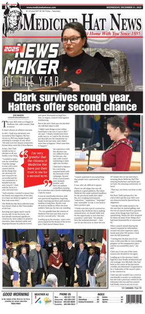 Cover of Medicine Hat News
