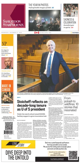 Cover of Saskatoon StarPhoenix